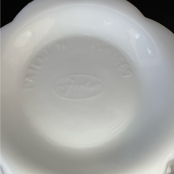 Fenton Milk Glass Hobnail Candle Holder - Picture 3 of 3